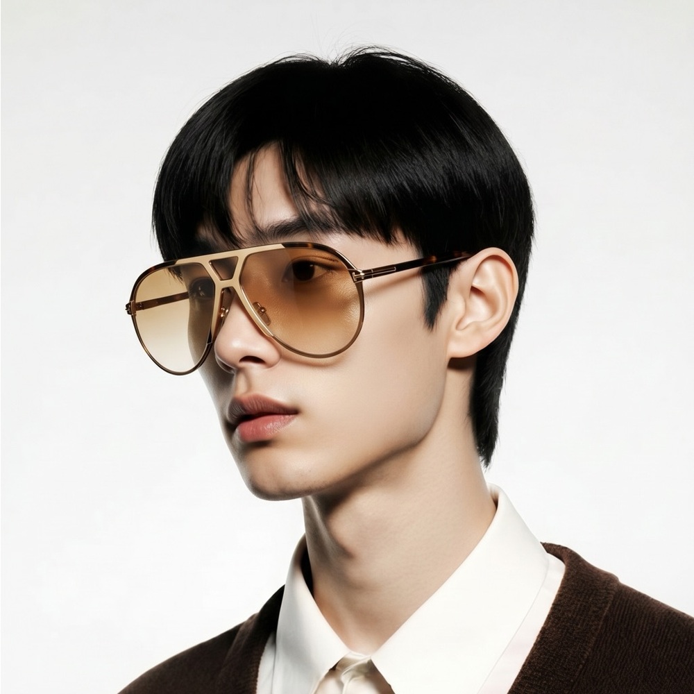 New Authentic TOM FORD Xavier FT1060/S 30F aviator sunglass gold